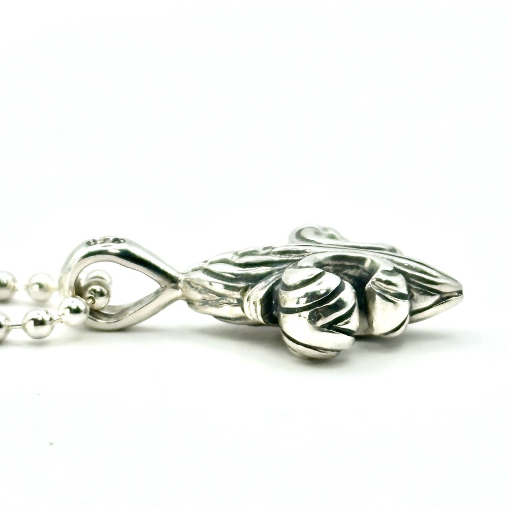 Lagos Silver Fleur de Lis Pendant Necklace - Picture 6 of 9